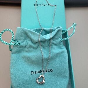 Tiffany & Co. Silver Open Heart Necklace